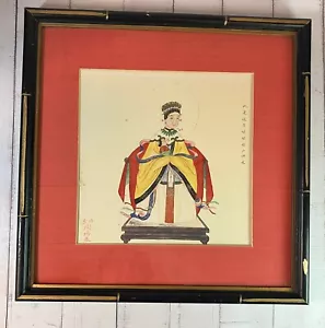 Cornice stampa blocco artistico cinese vintage Zhou Peichun Keihoku dea del parto - Foto 1 di 21