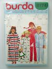 NEW Vintage BURDA Sewing Pattern Pajama Gown or Shirt Pants Youth Kids Jr. 8174