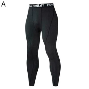 Men's Compression Base Layer Sports Pants Leggings Tight Bottoms Runn Prof R4D6 - Picture 1 of 19