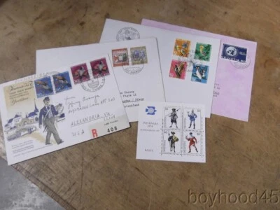 5 Items from Switzerland--Mint Plate Block and 4 First Day Covers-1969-1974 - Image 1 of 4