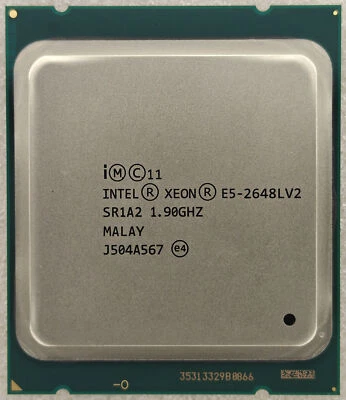 Intel Xeon e5-2648l v2 1.9ghz (2.5ghz) ten cores sr1a2 lga2011 CPU processor - Image 1 of 2