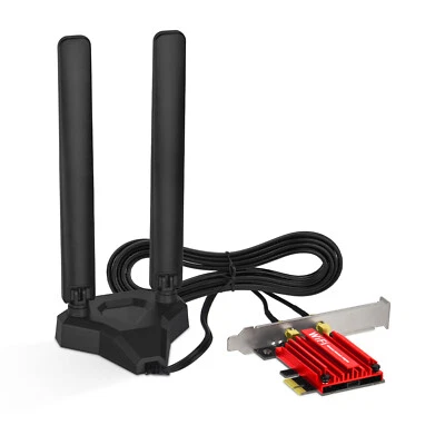 AX210 WiFi 6E PCI-E Network Adapter Card Bluetooth 5.3 Wifi Antenna for Desktop - Image 1 of 4