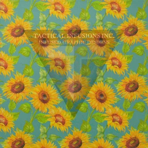 Kydex Infused Sunflower Blue Print Kydex Approx 7 7/8" x 7 7/8"    - Picture 1 of 1