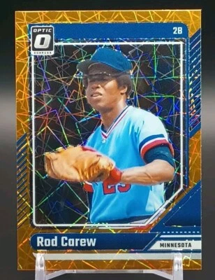2024 Panini Donruss Optic #54 Rod Carew Orange Velocity Prizm Minnesota HOF'er - Изображение 1 из 2