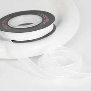 18M Reel Sheer Organza Ribbon Chiffon Ribbon Transparent 1/1.5/2/2.5/4cm Widths - Picture 1 of 35