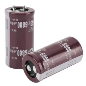 2PCS Electrolytic Capacitors 6800uF 63V 25x50MM High Temp 105C Industrial - Picture 1 of 10