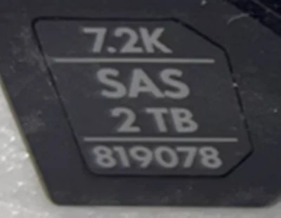 10PCS 819078-001 2.0TB 7.2K SAS 12Gb/s 128MB 512n 3.5in HDD disk shelf head labe - Image 1 of 3