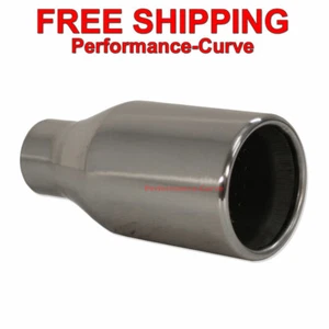 SS Exhaust Tip Resonated 2.25" Inlet - 4" Outlet -8.5" Long - Picture 1 of 1