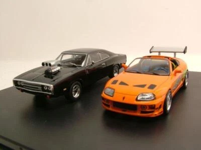 Fast & Furious Set - Dodge Charger + Toyota Supra Modellino 1:43 Greenlight - Immagine 1 di 4