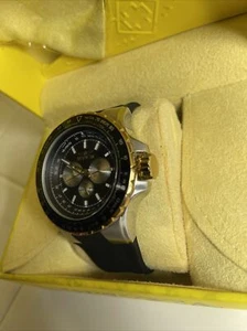 Invicta Men AVIATOR VOYAGE Multi Function GolD Silver Black Dial Stylish Watch.. - Picture 1 of 11