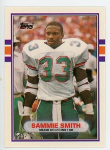 1989 TOPPS TRADED #56T - SAMMIE SMITH - MIAMI DOLPHINS - FREE SHIPPING