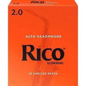 Rico by D'addario Alto Sax Reeds  BOX OF 10 Strength 2 RJA1020