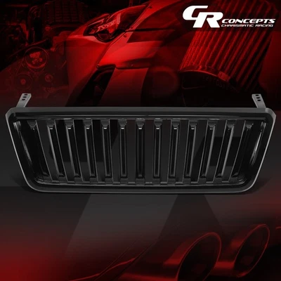 光面黑色无徽章围栏设计前盖格栅适用于 2004 - 2008 福特 F150 — 第 1/4 张图片