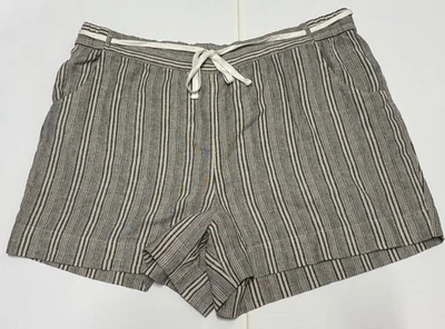 NWT Lane Bryant  Linen Rayon Cream Black Striped Shorts Women's Size 22/24 - Image 1 of 4