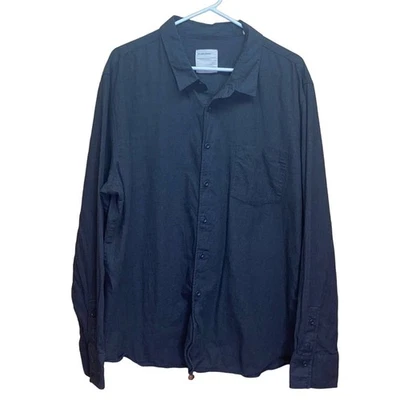 Camisa Life After Denim Gris Oscuro Para Hombre Algodón Abotonada XXL Foto 1 de 4