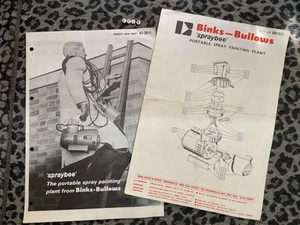 Folleto publicitario vintage BINKS-BULLOWS SPRAYBEE PINTURA EN AEROSOL - Imagen 1 de 3