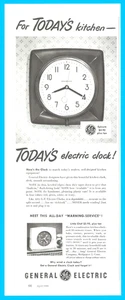 General Electric kitchen wall clock 1940's vintage print ad 1949 - Picture 1 of 3