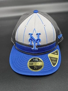 New Era 9SEVENTY New York Mets Nadelstreifen Truckermütze (grau/blau) Gr. 7 1/4 - Bild 1 von 4
