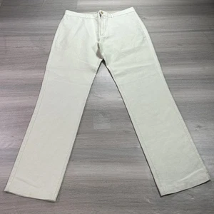 Banana Republic Hose Herren 34x34 Stone Kentfield Leinen Baumwolle Chino gerades Bein - Bild 1 von 13