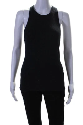 360 Sweater Womens Cotton Knit Ribbed Pullover Racerback Tank Top Navy Size L - Image 1 of 3