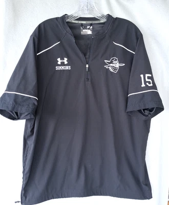 CAMISA DE BÉISBOL ERIE Outlaws Simmons Under Armour manga corta media cremallera negra m Foto 1 de 4