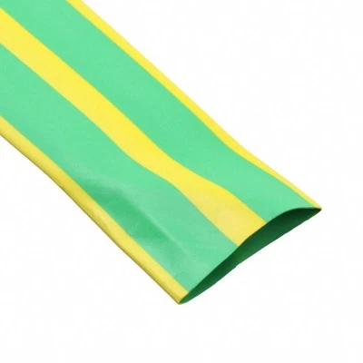 Tubo termorretráctil Alpha F2603/4 GY003, 3/4" ID, 2:1, XLPO verde/amarillo, 250 ft. Foto 1 de 2