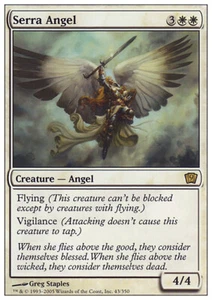 MTG SERRA ANGEL FOIL ITALIAN PLAYED - ANGELO DI SERRA - 9TH - MAGIC - Picture 1 of 1