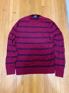 Banana Republic Striped Wool Sweater In Red Size M Orig. $170 PRE-OWNED - Picture 1 of 3