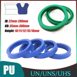 PU UN/UNS/UHS Hydraulic Cylinder Piston Hole Lip Seal ID 22-280mm Height 10-16mm - Picture 1 of 15