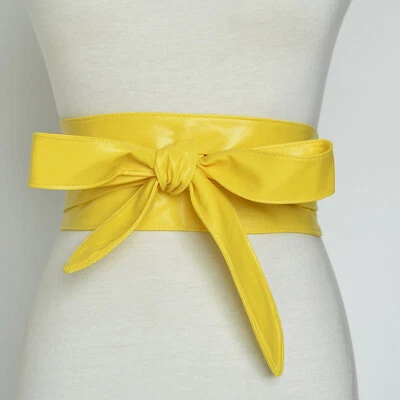 Women Waistband Bowknot High Waist Corset Belt Wide Sash Ribbon Tie Dress ? - Image 1 of 4