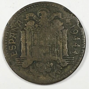 1944 Spain 1 Peseta - Very Good (VG) KM#767 - 6467 - Picture 1 of 3