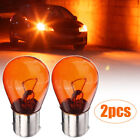 2Pcs Amber 1156 P21W 12V Light Bulb Car Brake Stop Signal Turn Reverse Tail Lamp