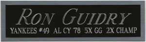 RON GUIDRY YANKEES NAMEPLATE FO AUTOGRAPHED Signed JERSEY-BASEBALL-PHOTO-BAT-CAP - Picture 1 of 5