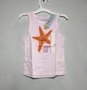 Toddler Girls Tank Top "Daddys Little Star" Cat & Jack Pink 3T - Picture 1 of 2