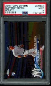 2018 Topps Chrome Update Series Gleyber Torres #HMT33 RC PSA 9 Mint NYY Yankees - Picture 1 of 2