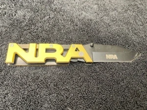Vintage Gold Letter NRA Lock Blade Folding Pocket Knife -Excellent Condition - Picture 1 of 9