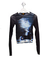 Urban Outfitters Black Archive Face Long Sleeve T-shirt UK XS