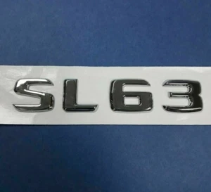 CROMO * SL63 * JUEGO DE INSIGNIA EMBLEMA LETRA MALETERO PARA MERCEDES BENZ CLASE CL AMG - Imagen 1 de 2