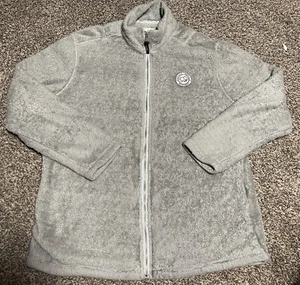 Women’s Ivory Ella Fleece Full Zip Jacket Size Large Gray EUC - Picture 1 of 4