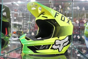 Fox Racing Helmet MX Dirt Bike Off Road Atv - Fox V1 RIDL Flo Yellow 28353-130-S - Picture 1 of 3