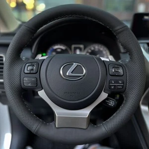 Custom Car Steering Wheel Cover Genuine Leather For Lexus NX300 NX300H IS350 - Picture 1 of 6