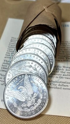 1878-1904 MORGAN DOLLAR CHOICE UNCIRCULATED GEM BU COINS FROM ORIGINAL ROLL - Image 1 of 3