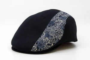 Japanese Traditional Arimatsu Shibori Hunting Hat :The pattern of autumn leaves - Picture 1 of 6