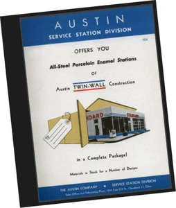 Austin Twin Wall Buildings (1954) Standard Oil CATALOG Architects Gas Stations - Picture 1 of 15