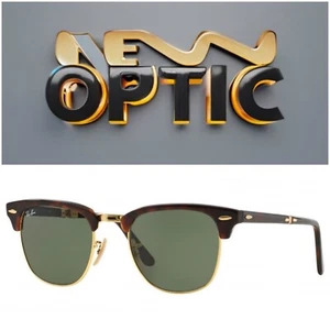 Gafas De Sol Ray Ban RB2176 990 Clubmaster Folding HAVANA 51-21 New - Imagen 1 de 5