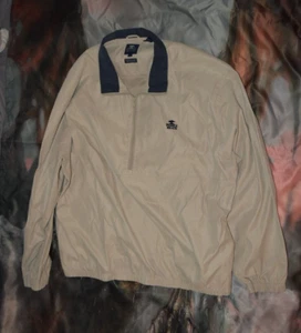 Pebble Beach Mens Jacket Adult Beige Wind Water Resistant Golf Size Large - Picture 1 of 4
