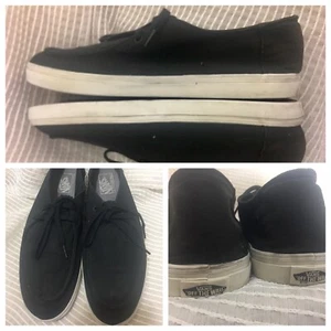 Vans Off the Wall Canvas Black 2 Eyelets Mens US Size 13 EUR 47 721278 Sneakers - Picture 1 of 11