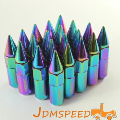 Jdmspeed Neo Chrome 20pcs M12X1.5 60MM Extended Tuner Aluminum Wheel Lug - Image 1 of 4