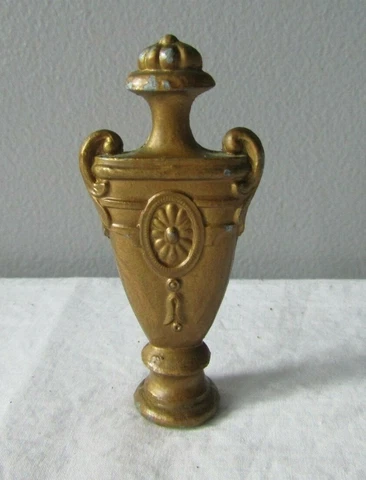 Vintage Urn Shaped Metal Lamp Finial Cover
