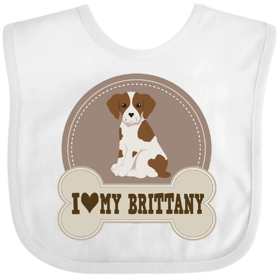 Inktastic Brittany Spaniel cachorro o perro bebé babero mascotas cachorros ropa bebé Foto 1 de 1